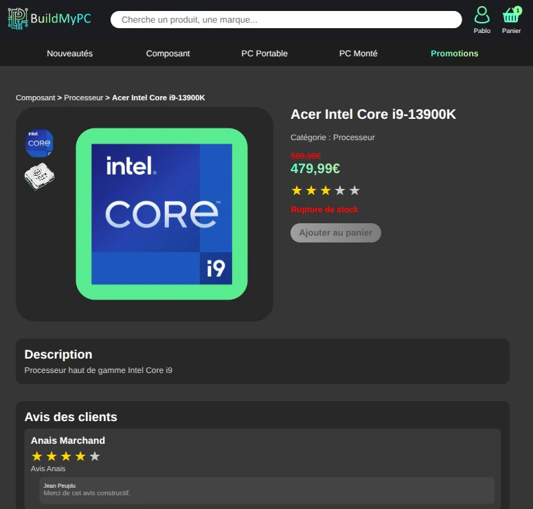Détail produit BuildMyPC